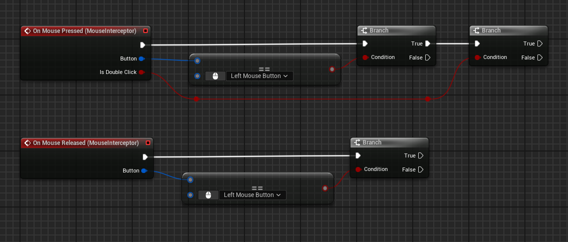 Полный граф Blueprint с Branch по bIsDoubleClick